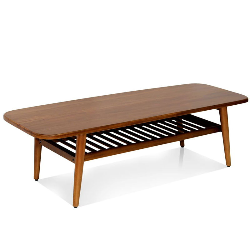 Mesa Centro Estilo Colonial con Revistero Serie Oporto