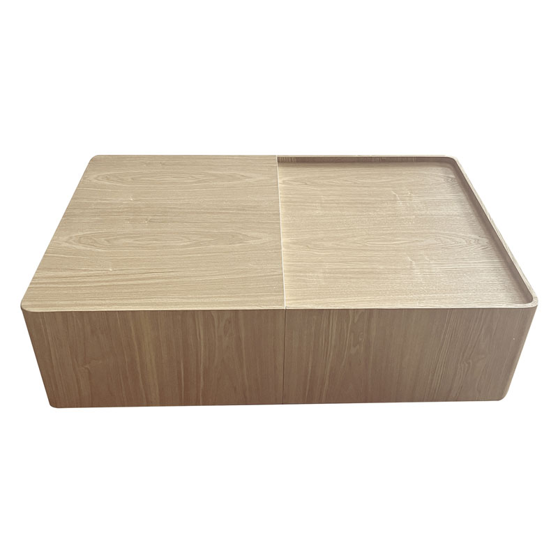 Mesa  Centro Extensible con Almacenaje Madera Fresno Nereide