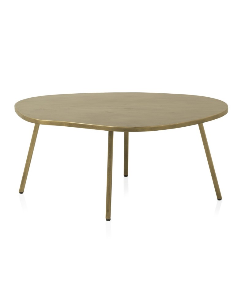 Mesa Centro Metal Dorado Tablero Formas Serie Ateslast