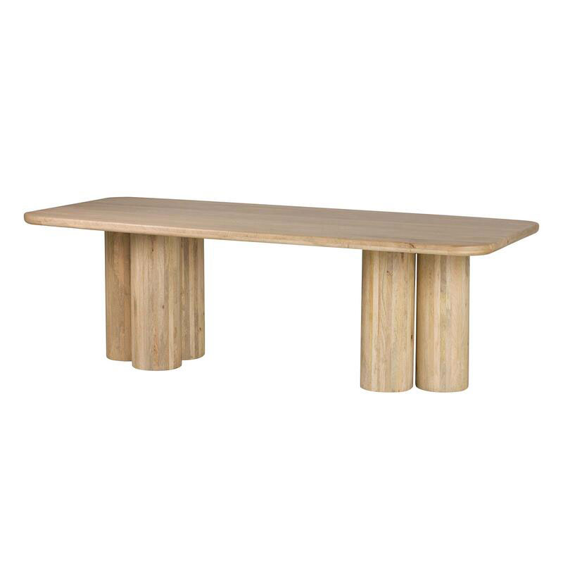 Mesa Comedor Grande 240 Madera Mango Natural Serie Felo