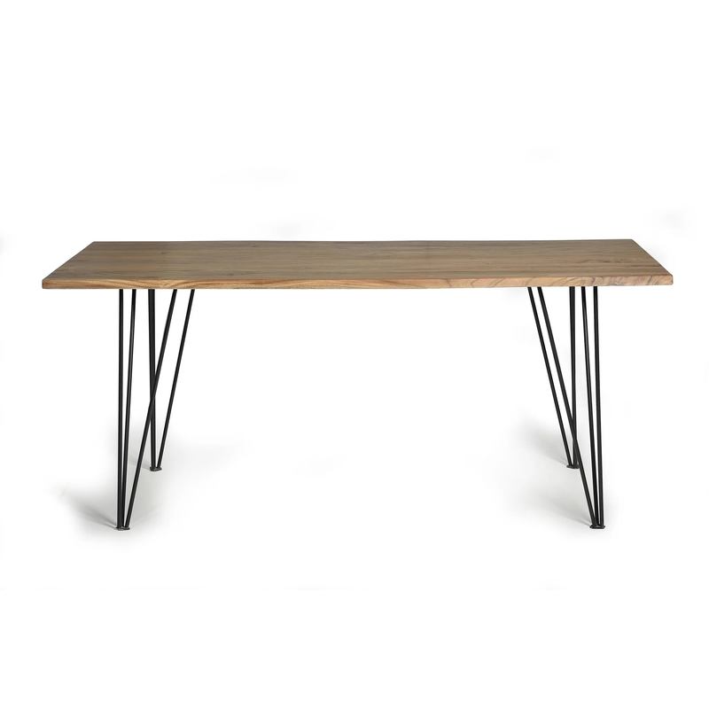 Mesa Comedor Industrial Acacia y Metal 160 cm - Serie Davin Mesa Comedor Industrial Acacia y Metal 160 cm - Serie Davin