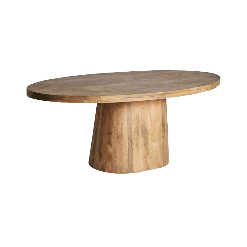 Mesa Comedor Ovalada de Mango Rustico Serie Mersch