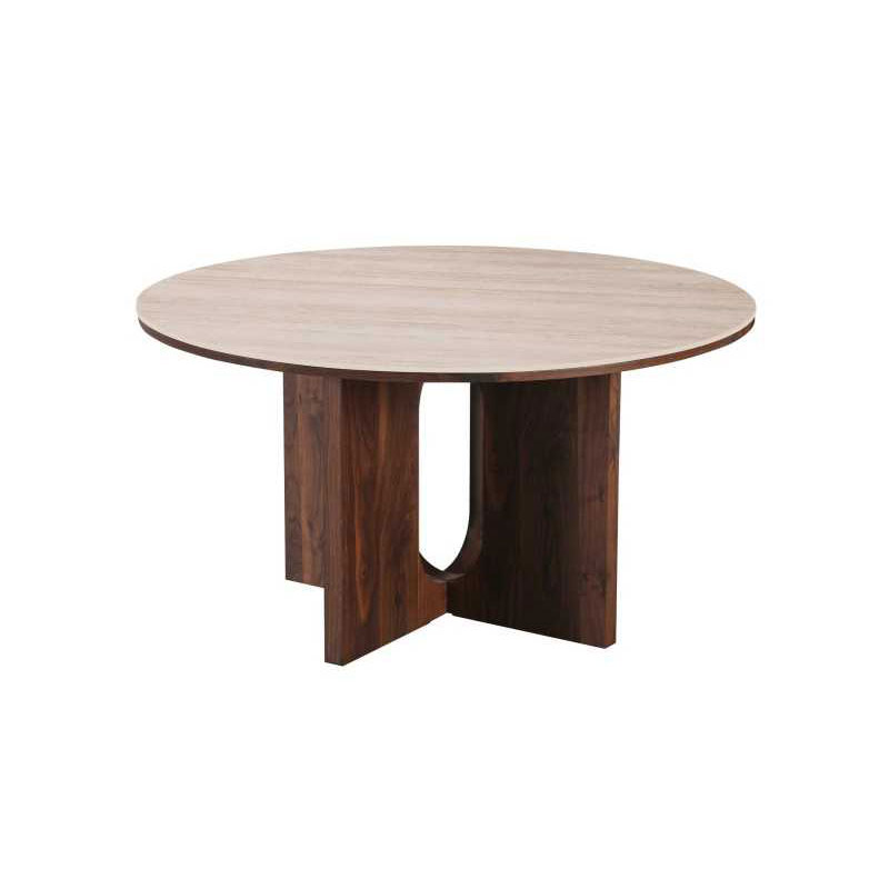 Mesa Comedor Redonda Actual 140 cm Nogal Serie Allois Mesa Comedor Redonda Actual 140 cm Nogal Serie Allois