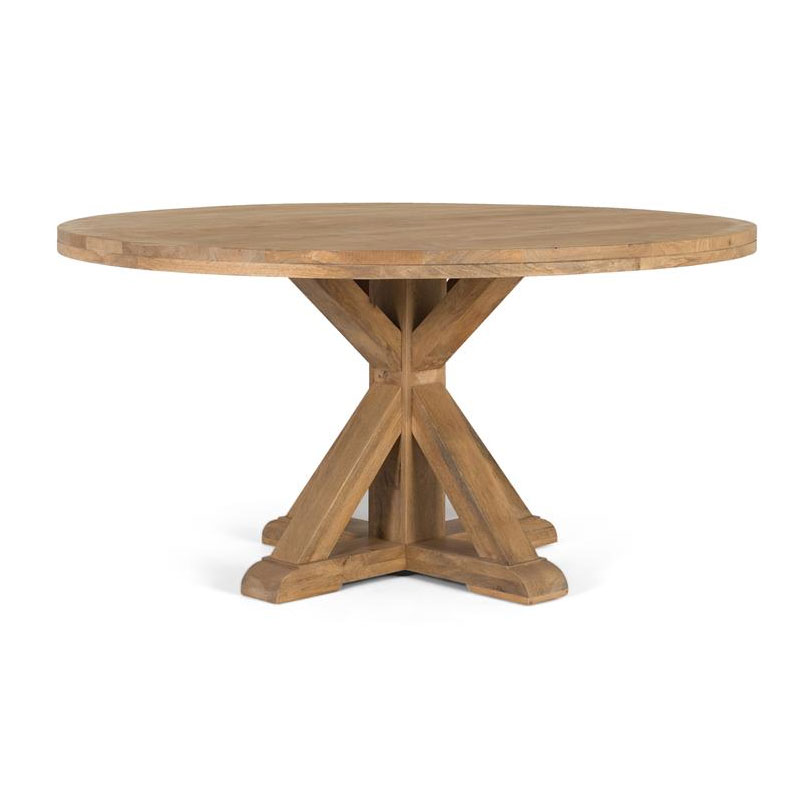 Mesa Comedor Redonda de 150 Estilo Rustico Serie Acombe