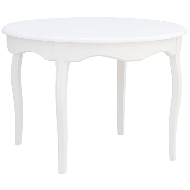 Mesa Comedor Redonda Madera Blanca Actual Serie Ardisant