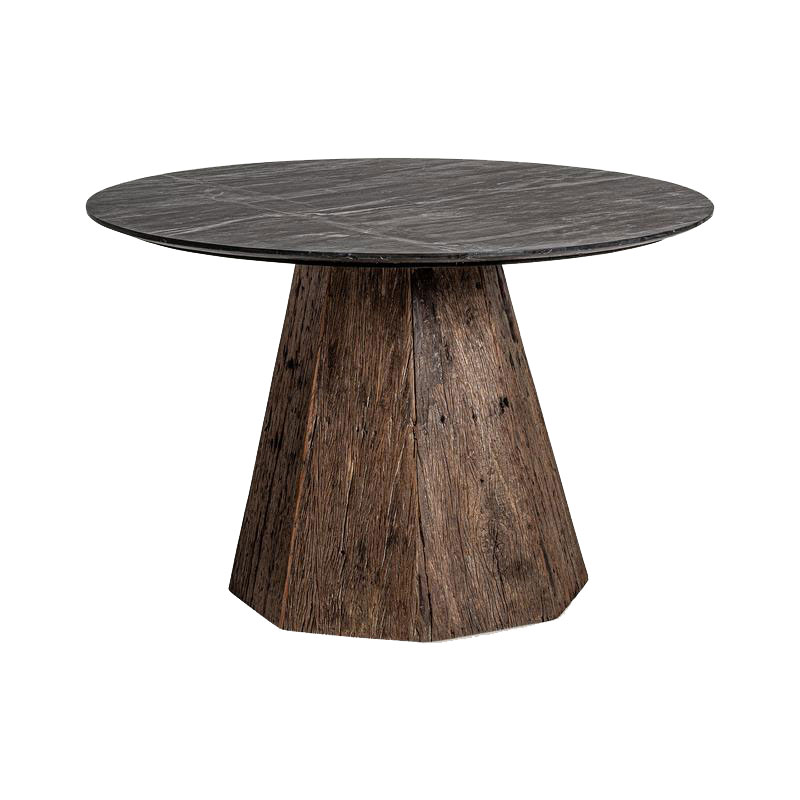 Mesa Comedor Redonda Rustica Mármol 120 cm - Serie Walding Mesa Comedor Redonda Rustica Mármol 120 cm - Serie Walding