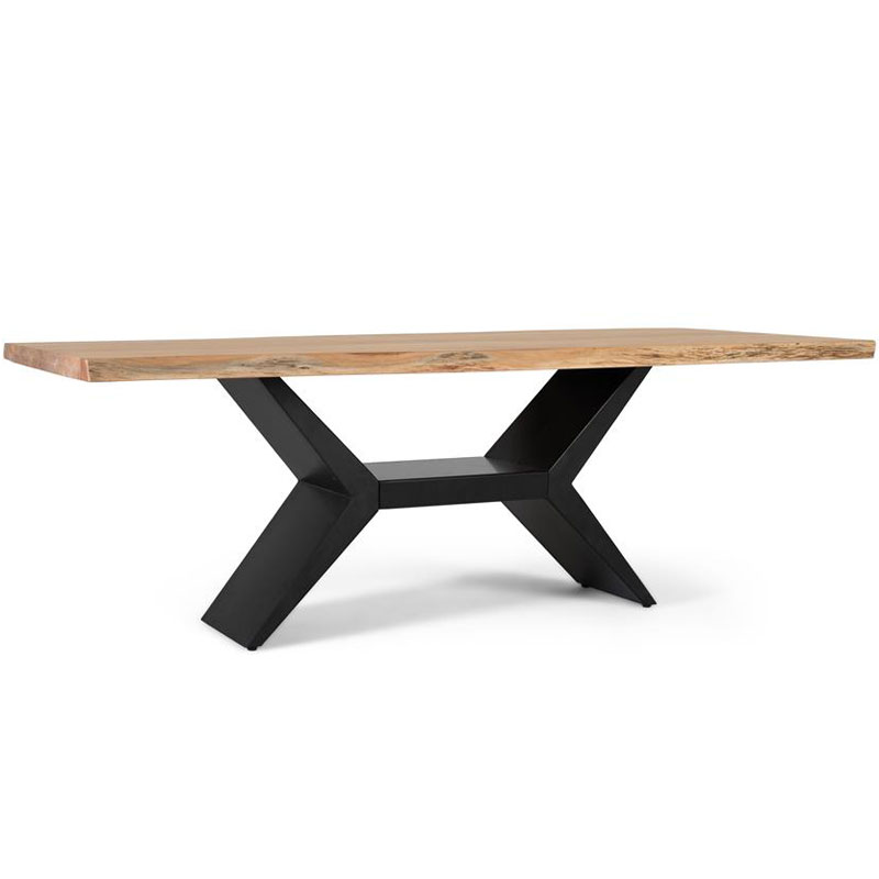 Mesa Comedor Rustica Industrial Madera Natural y Hierro Alquezar