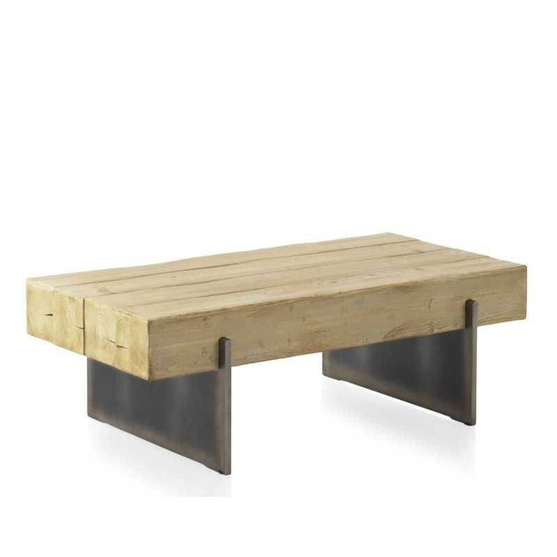 Mesa de Centro Rustica Industrial - Serie Metallic