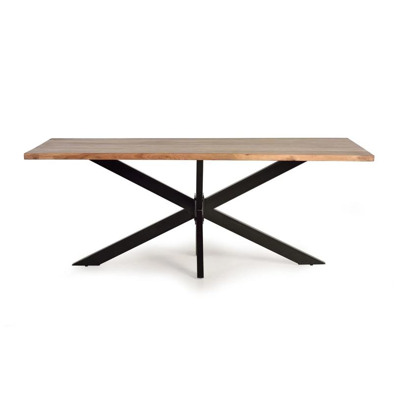 Mesa Industrial 200 Patas Acero y Tapa Madera - Akarias Mesa Industrial 200 Patas Acero y Tapa Madera - Akarias