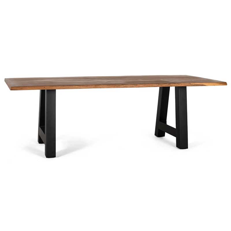 Mesa Industrial 240 Patas Acero y Tapa Madera - Akarias Mesa Industrial 240 Patas Acero y Tapa Madera - Akarias