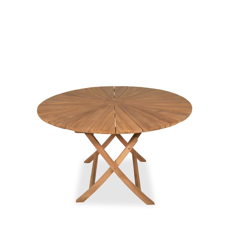 Mesa Plegable Redonda Jardin Teka Natural - Serie Brisa
