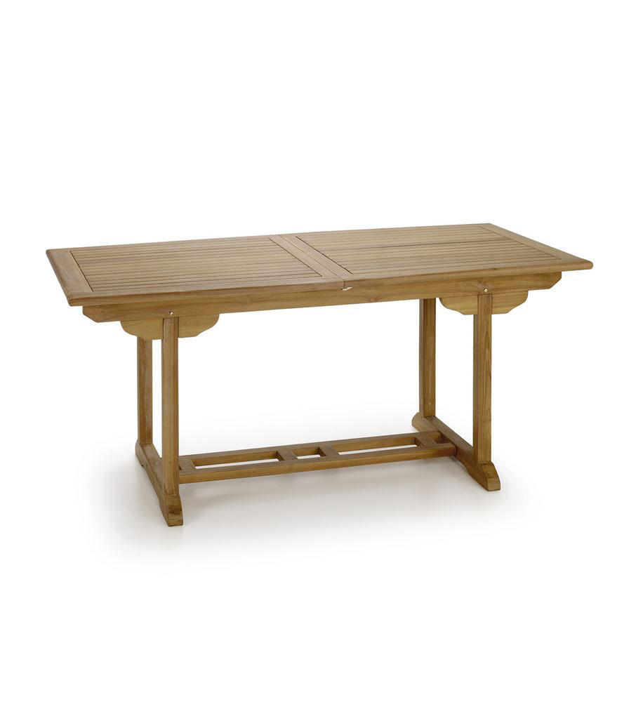 Mesa Rectangular Extensible Teca Para Exteriores Serie Snick