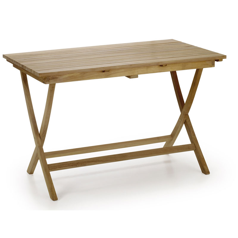 Mesa Rectangular Jardin Madera Teca Plegable Serie Snick