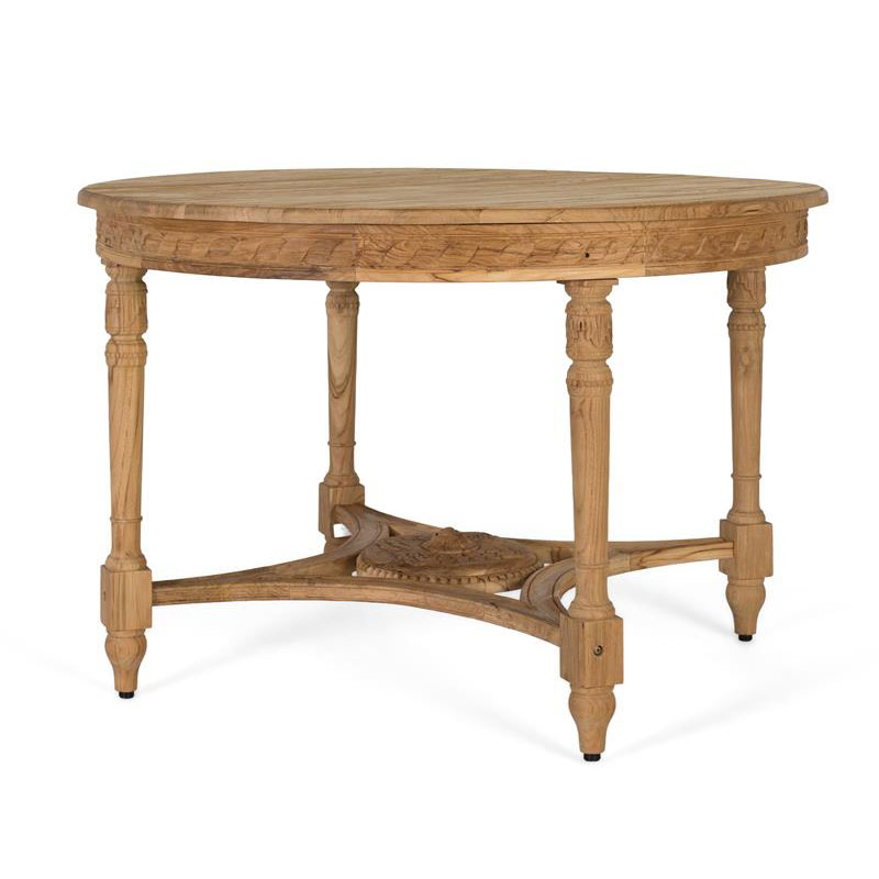 Mesa Redonda Comedor de 120 Teca Natural Serie Avrile