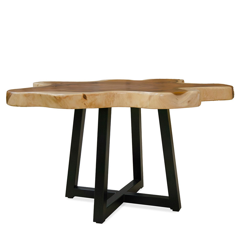 Mesa Redonda Tronco de Suar Irregular - Serie Arcales
