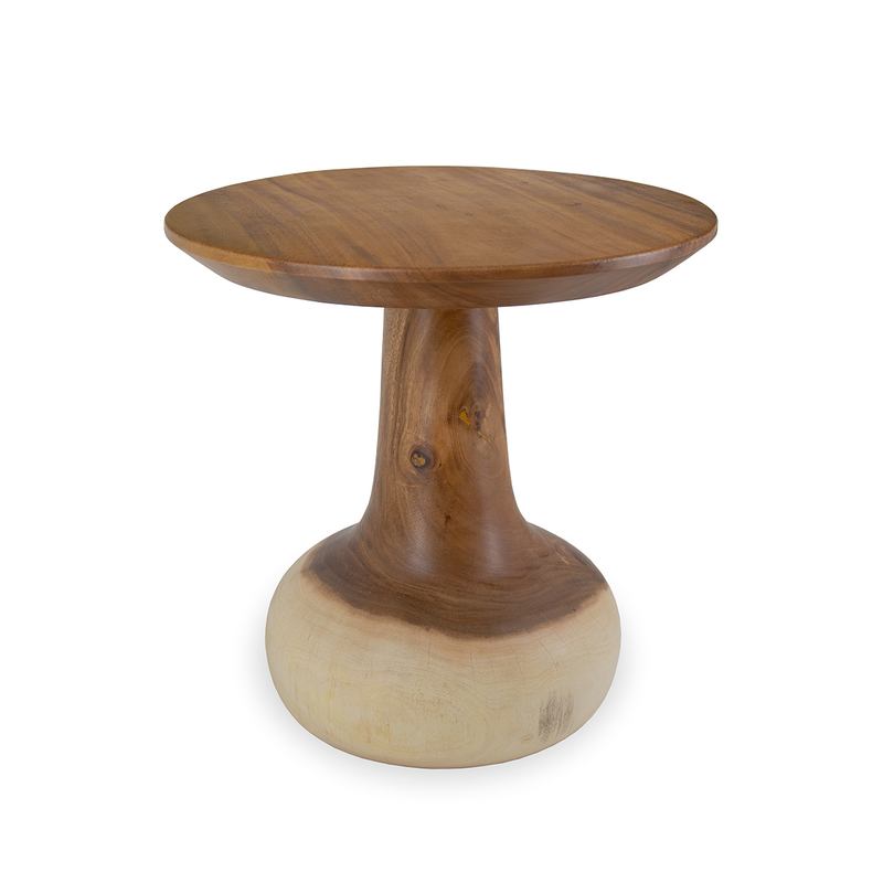 Mesa Velador Redonda Rustica Madera Maciza de Suar Asley Mesa Velador Redonda Rustica Madera Maciza de Suar Asley