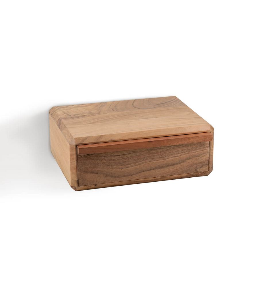 Mesita Colgante 1 Cajon Madera Acacia Natural Adrum