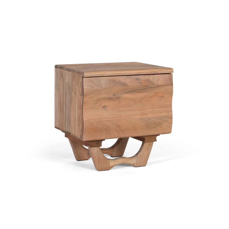 Mesita de Noche Rstica Madera Acacia 1 Puerta Natild Mesita de Noche Rstica Madera Acacia 1 Puerta Natild