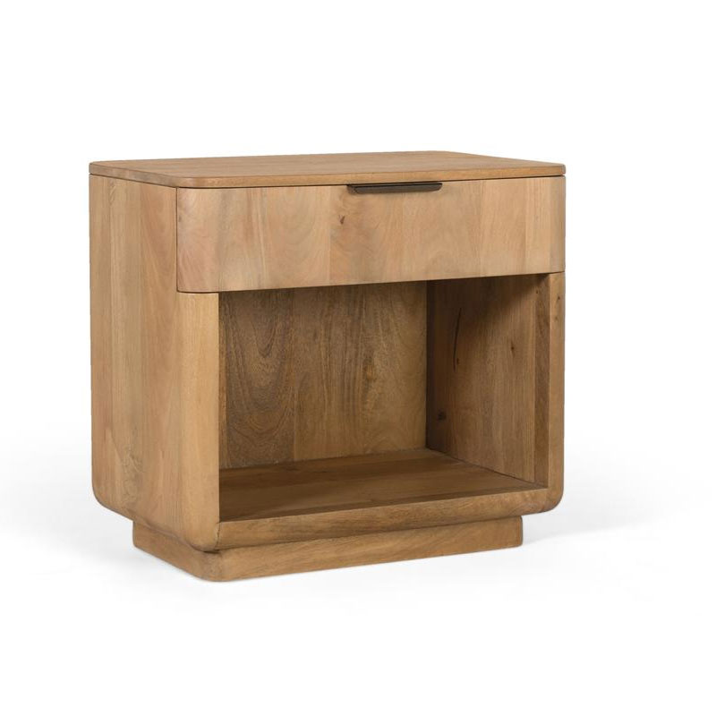 Mesita Dormitorio Actual 1 Cajon Madera Mango Serie Adyer