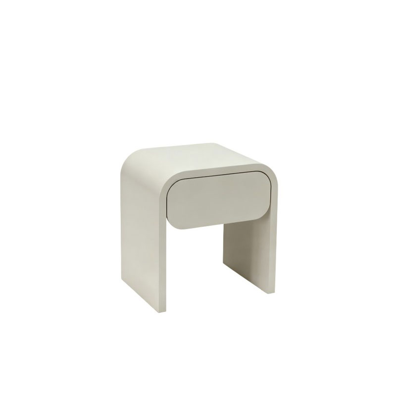 Mesita Dormitorio Moderna 1 Cajon Color Crema Brillo Amalfi Mesita Dormitorio Moderna 1 Cajon Color Crema Brillo Amalfi
