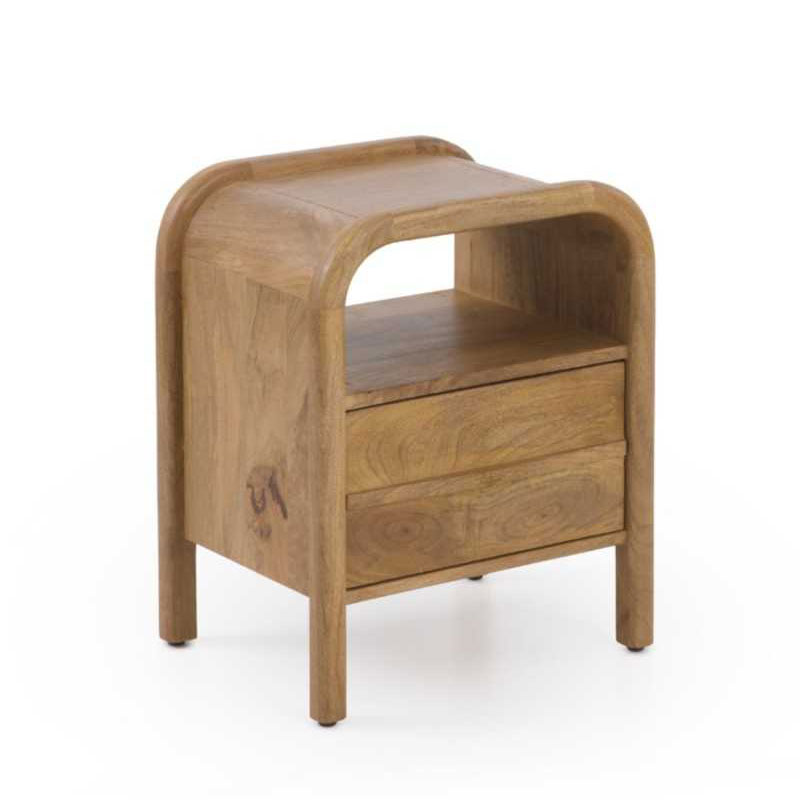 Mesita Noche Contemporanea 1 Cajon Madera Mango - Serie Attle Mesita Noche Contemporanea 1 Cajon Madera Mango - Serie Attle