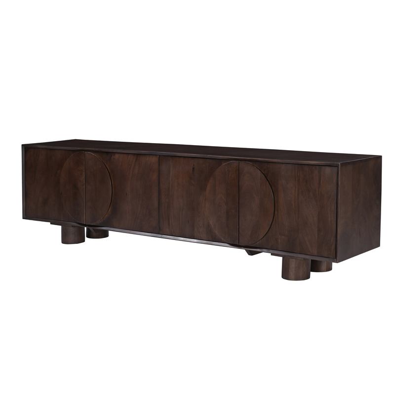Mueble Bajo TV 210 cm con 4 Puertas Color Nogal - Acheu Mueble Bajo TV 210 cm con 4 Puertas Color Nogal - Acheu