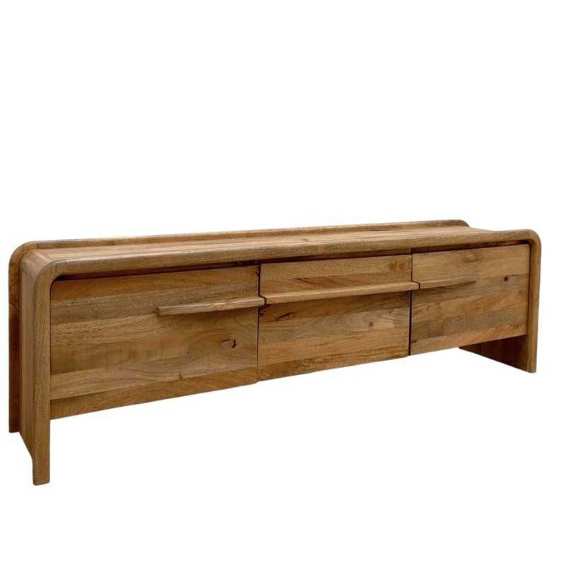 Mueble Bajo TV Mango Natural 3 Puertas - Serie Almec Mueble Bajo TV Mango Natural 3 Puertas - Serie Almec