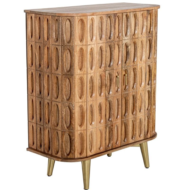Mueble Recibidor Madera Mango 2 Puertas Labradas Abrizzi Mueble Recibidor Madera Mango 2 Puertas Labradas Abrizzi