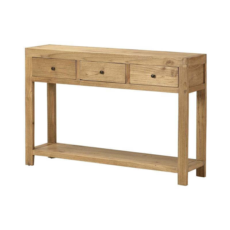 Mueble Recibidor Rustico 3 Cajones Estante - Serie Aatmos Mueble Recibidor Rustico 3 Cajones Estante - Serie Aatmos