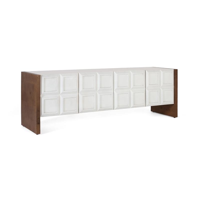 Mueble TV 4 Puertas Bicolor Blanco Madera Viren Mueble TV 4 Puertas Bicolor Blanco Madera Viren
