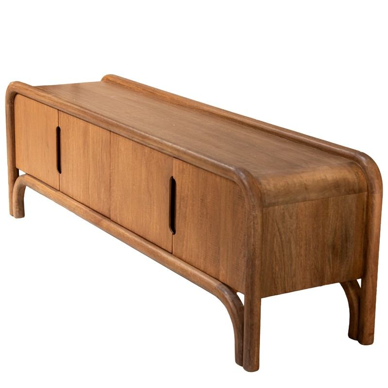 Mueble TV 4 Puertas Mango Natural - Serie Abadin