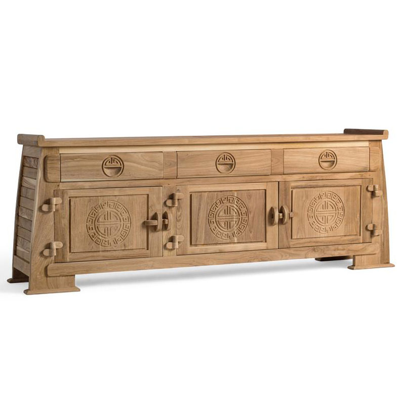 Mueble TV Actual 3 Puertas 3 Cajones Madera Teca Serie Aness Mueble TV Actual 3 Puertas 3 Cajones Madera Teca Serie Aness