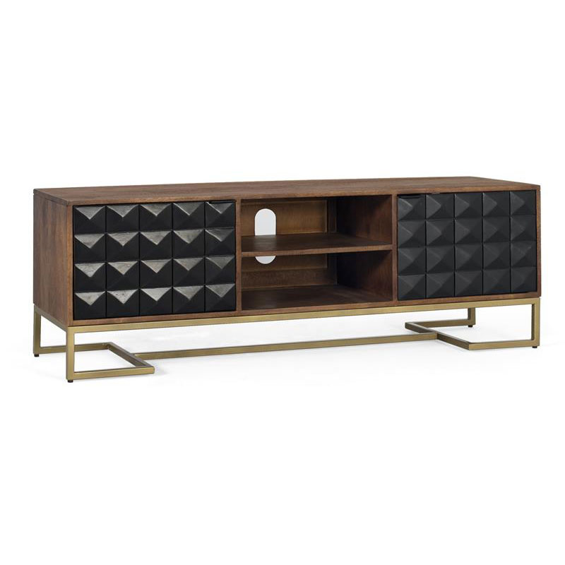 Mueble TV Contemporaneo 2 Puertas 2 Estantes Angiot