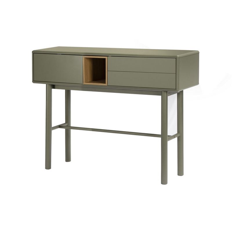 Recibidor 3 Cajones y Hueco Estante Verde Serie Mollaris