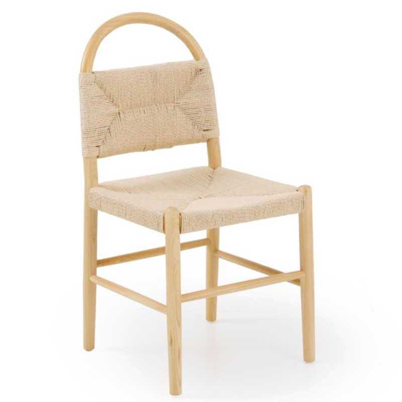Silla Comedor Madera Cuerda Fresno Natural - Serie Alosta