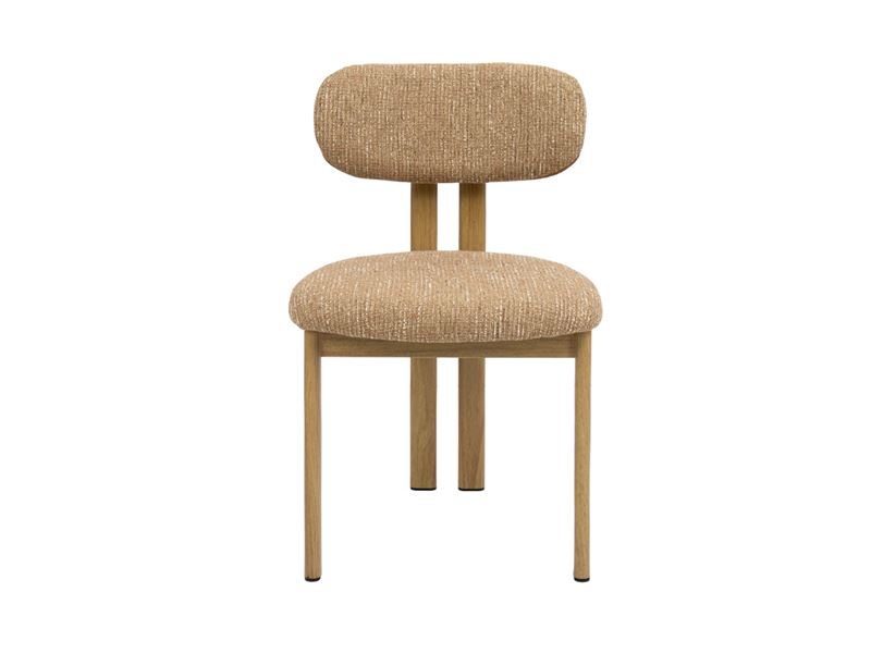 Silla Comedor Metalica Actual Tapizada Caramelo Serie Nyree
