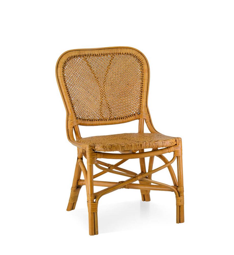 Silla Comedor Miami Rattan Natural y Rejilla Serie Sidney
