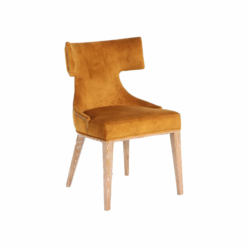 Silla Contemporanea Dozza Tapizada Tachuelas Serie Zenica