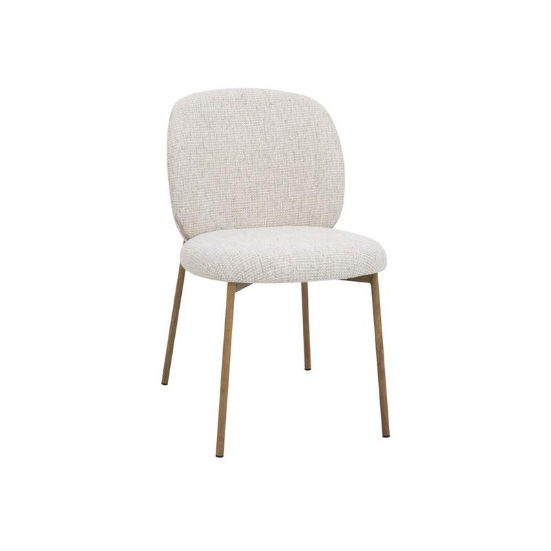 Silla Metalica Moderna Asiento Respaldo Chenilla Beige - Auriac Silla Metalica Moderna Asiento Respaldo Chenilla Beige - Auriac
