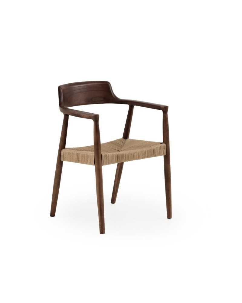 Sillon Brazos Madera Toon Nogal Cuerda Serie Alcidad
