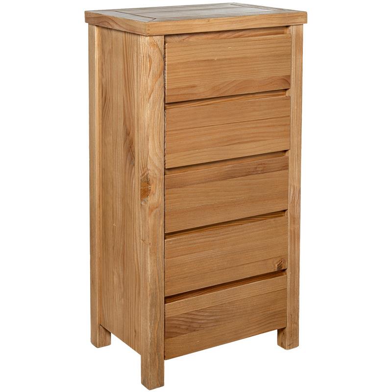 Sinfonier 5 Cajones Madera Pino Color Miel Serie Arckel