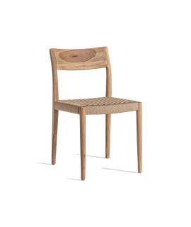 2 Silla Comedor Contemporanea Caen Madera Teca Backlyn