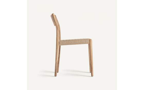 2 Silla Comedor Contemporanea Caen Madera Teca Backlyn