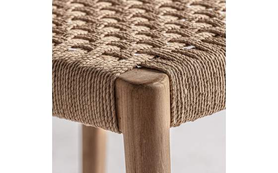 2 Silla Comedor Contemporanea Caen Madera Teca Backlyn