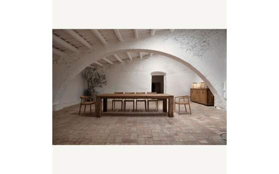 2 Silla Comedor Contemporanea Caen Madera Teca Backlyn