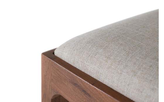 2 Sillas Comedor Madera Acacia Asiento Respaldo Tapizado Aratany