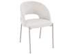 2 Sillas Comedor Moderna Tapizada Beige Patas Metal Ancares