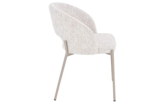 2 Sillas Comedor Moderna Tapizada Beige Patas Metal Ancares