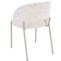 2 Sillas Comedor Moderna Tapizada Beige Patas Metal Ancares
