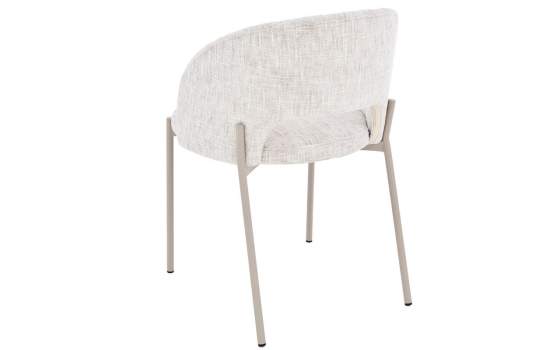 2 Sillas Comedor Moderna Tapizada Beige Patas Metal Ancares